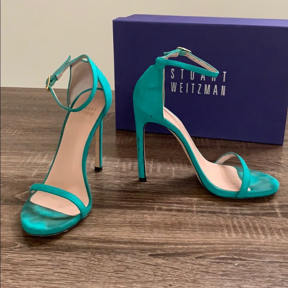 Stuart Weitzman Teal Heels